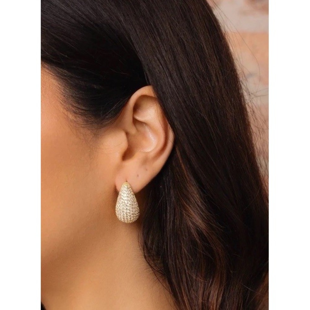 New In Original Box Jewels By Sunaina Narina Stud Earrings Gold Tone Gift‎ Money